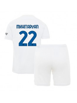 Inter Milan Henrikh Mkhitaryan #22 Dječji Gostujuci Dres kompleti 2023-24 Kratak Rukavima (+ kratke hlače)